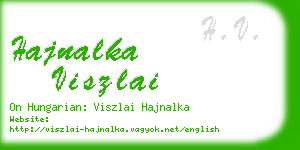 hajnalka viszlai business card